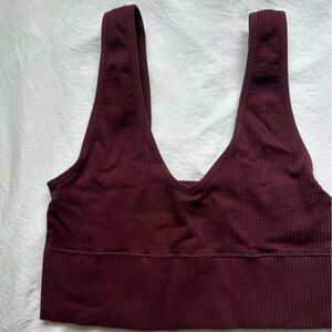 Aeropostale Deep Red Seamless Crop Top